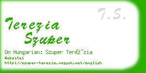 terezia szuper business card